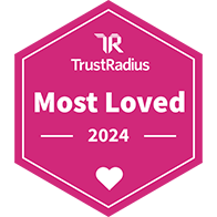 Reconnu pour l’excellence de la réussite des clients Logo - Trust Radius Most Loved 2024 3