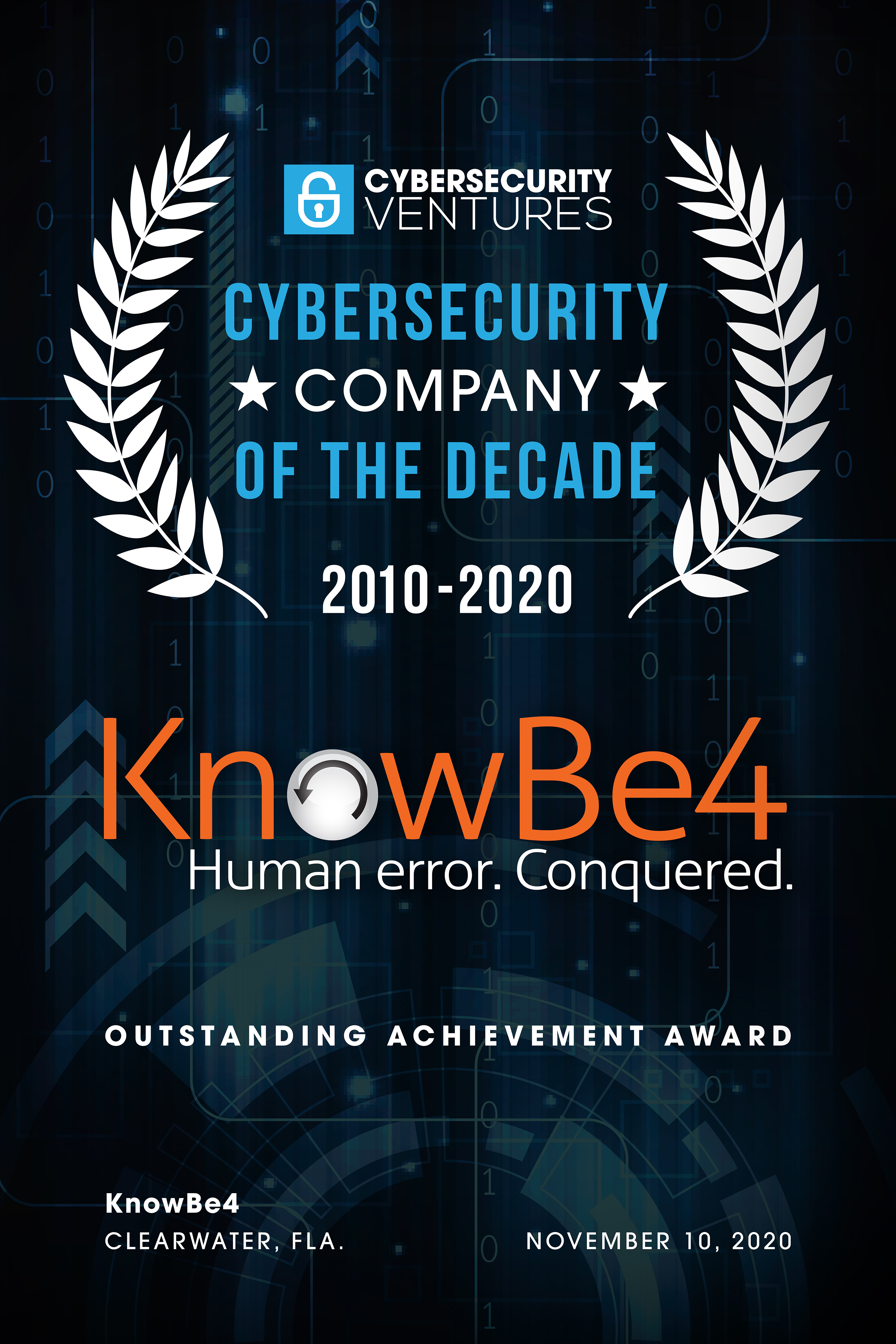 KnowBe4 Named Cybersecurity Company of the Decade by Cybercrime Magazine