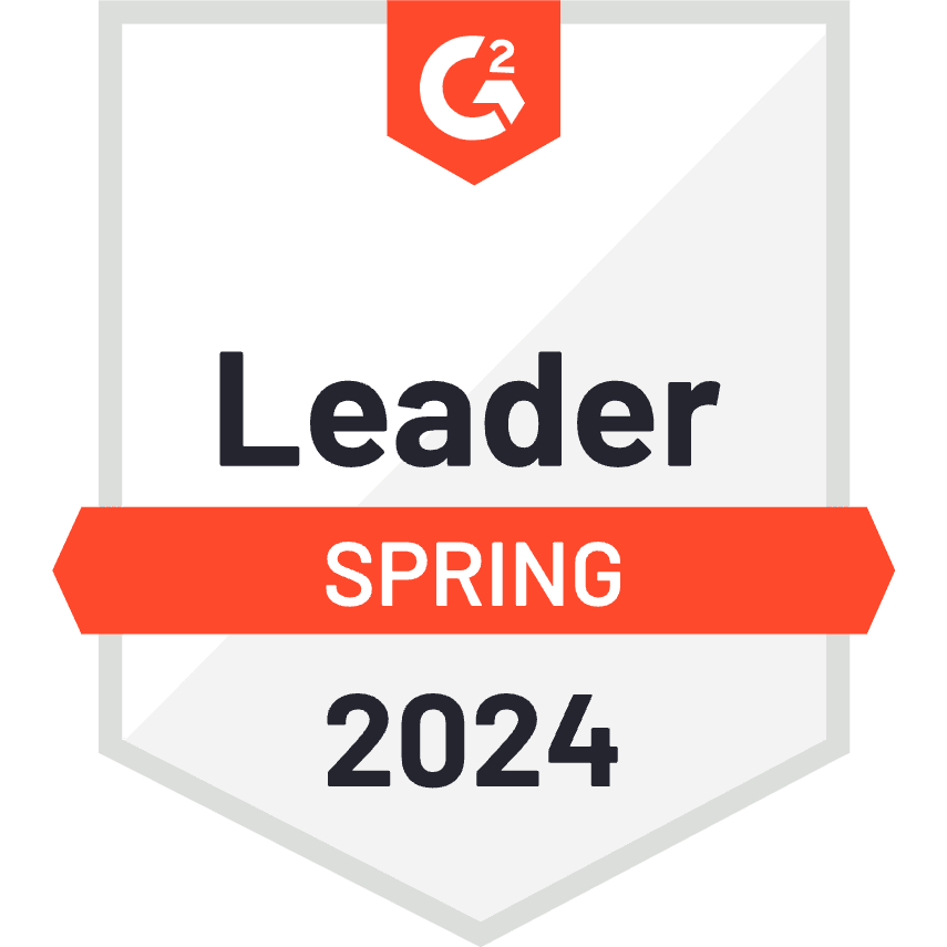 Recognized by Industry Experts & Trusted by Customers Logo - G2 Leader Spring 2024 2