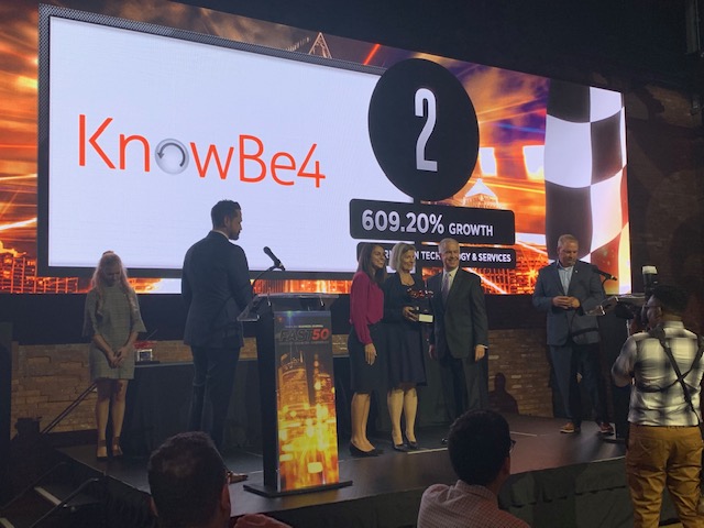 KnowBe4 Takes Number Two Spot for the Tampa Bay Business Journal’s Fast 50 Awards