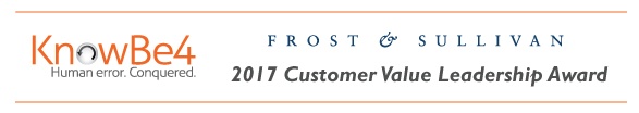 KnowBe4 Is Recognized by Frost & Sullivan as a Customer Value Leader for Its Cybersecurity Training Platform