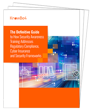 eBook titled The Definitive Guide to How SAT Addresses Regulatory Compliance, Cyber Insurance and Security Frameworks