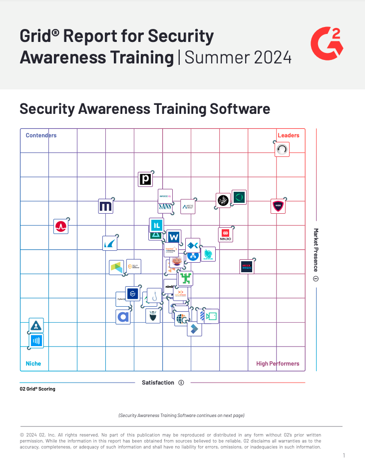 KnowBe4 Maintains G2 Leadership Streak in Summer 2024 Report, Topping Both Security Awareness and SOAR Categories