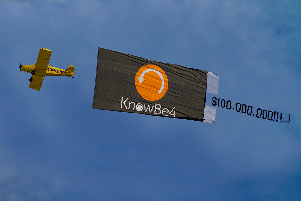 KnowBe4 Plane Banner